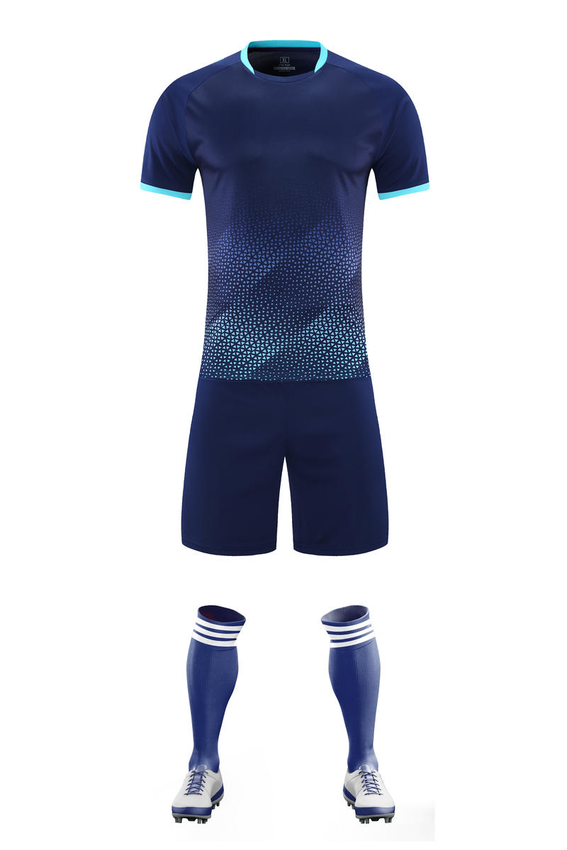 C5027 soccer training uniform - navy front