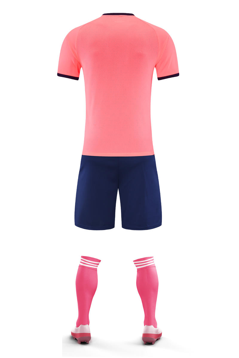 C5027 soccer training uniform - pink back
