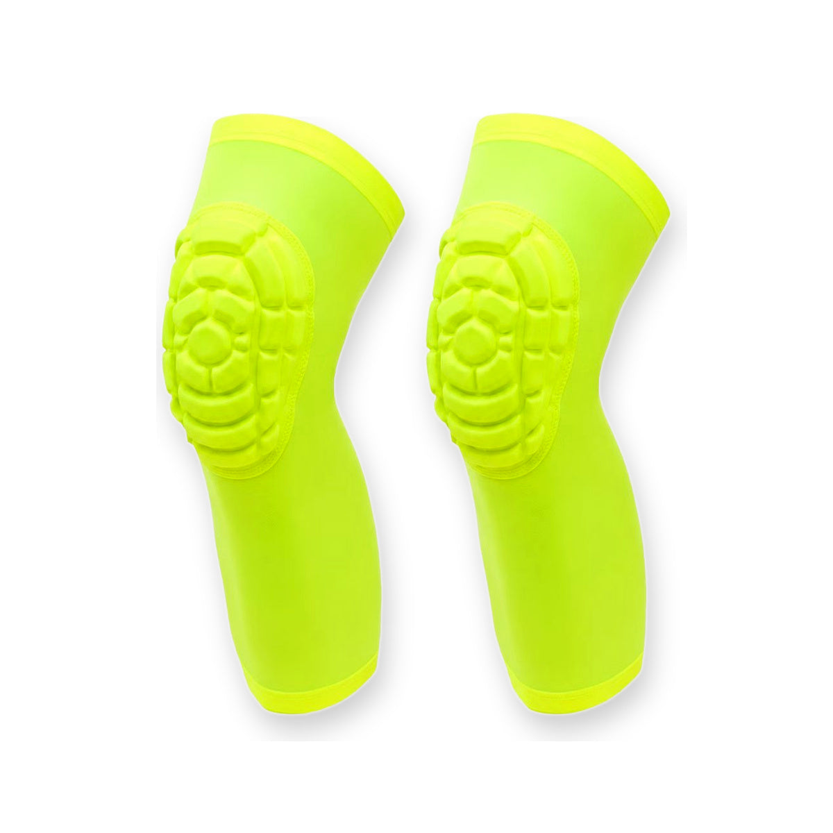 Youth Sports Knee Pads Long Neon Green